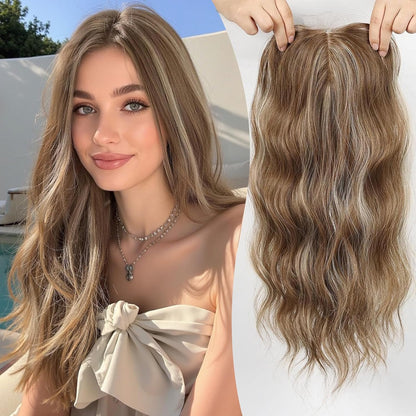 ⚡ Final Hours –🌷2026 New Lightweight & Breathable Wavy Hair Topper🐤