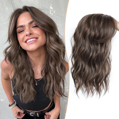 ⚡ Final Hours –🌷2026 New Lightweight & Breathable Wavy Hair Topper🐤