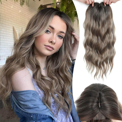⚡ Final Hours –🌷2026 New Lightweight & Breathable Wavy Hair Topper🐤