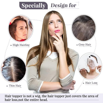 ⚡ Final Hours –🌷2026 New Lightweight & Breathable Wavy Hair Topper🐤