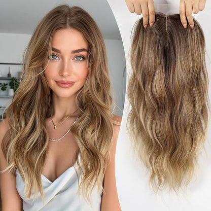 ⚡ Final Hours –🌷2026 New Lightweight & Breathable Wavy Hair Topper🐤