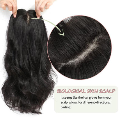 ⚡ Final Hours –🌷2026 New Lightweight & Breathable Wavy Hair Topper🐤